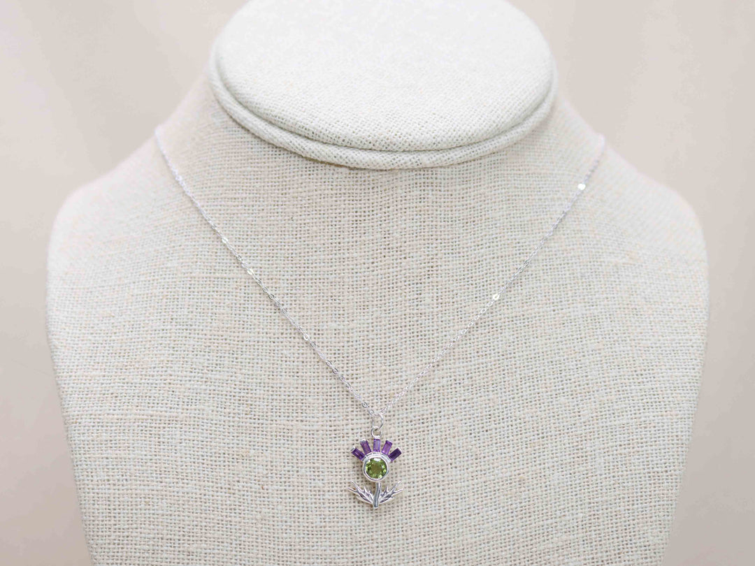 Scottish Thistle Pendant Necklace