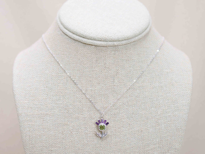 Scottish Thistle Pendant Necklace