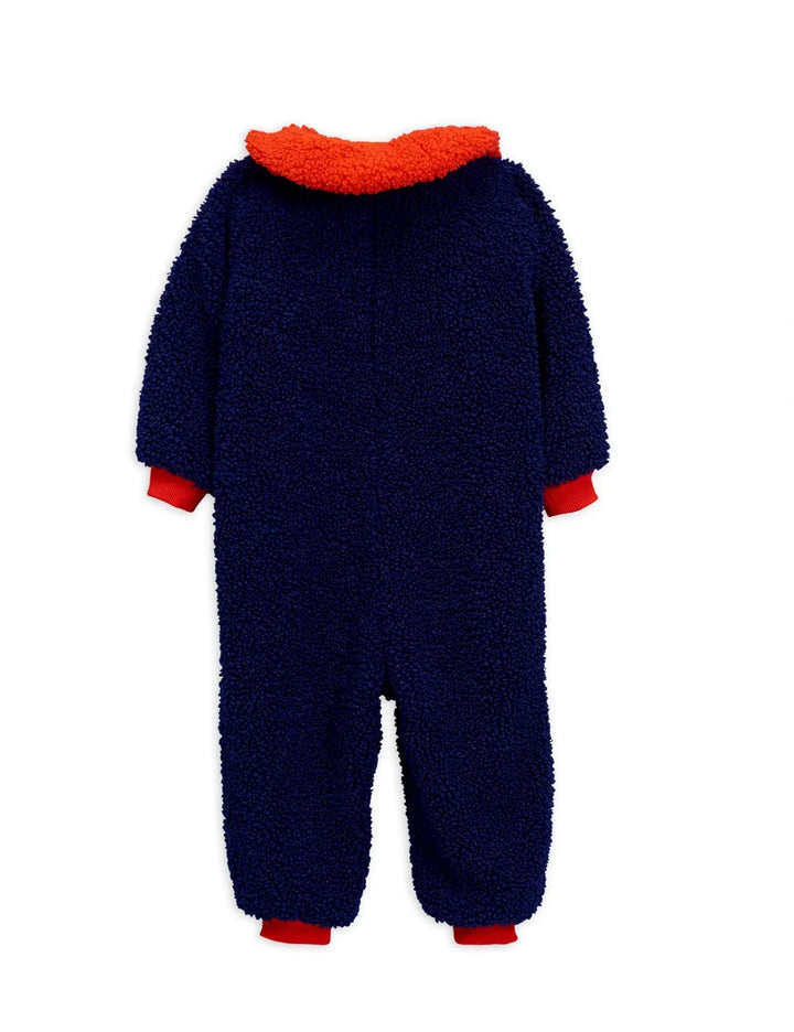 Faux Fur Baby Overall - Blue
