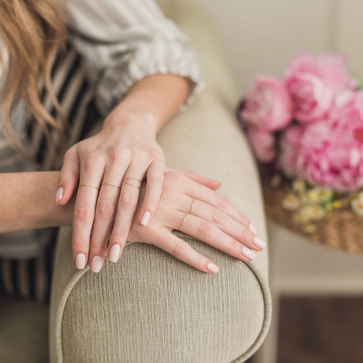 Skinny Stacking Ring, 14k Gold