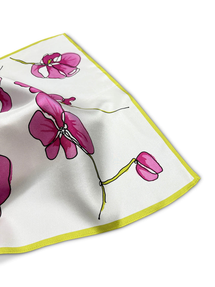 Pink Orchid Silk Scarf