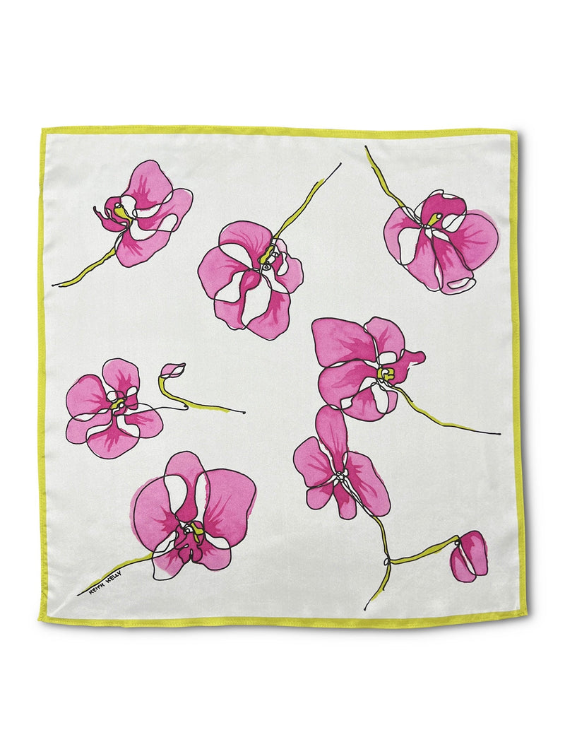 Pink Orchid Silk Scarf
