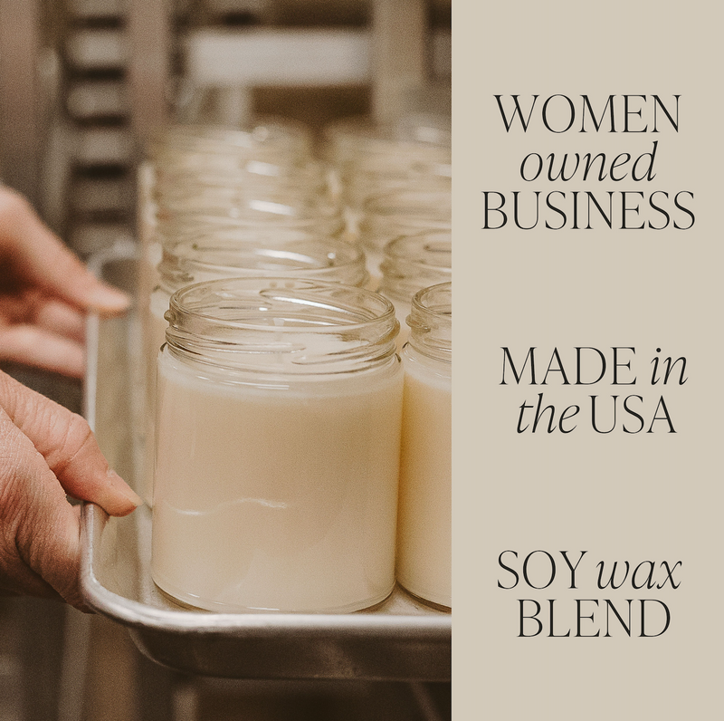 Cashmere and Vanilla Soy Candle - Clear Jar - 9 oz