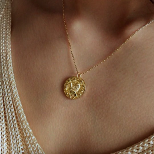 Lion's Mane Coin Necklace