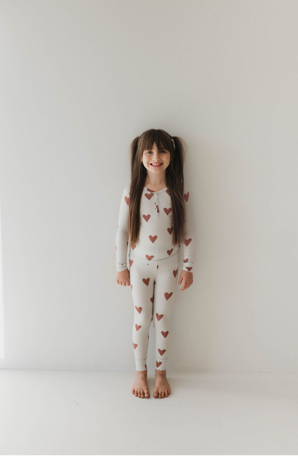 Queen Of Hearts | Paisley’s Hand Drawn Print Two Piece Bamboo Pajamas