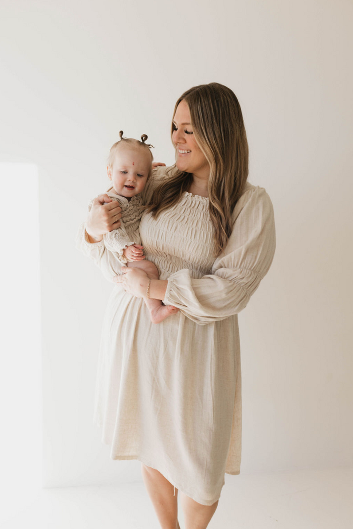 Flax | Long Sleeve Linen Romper
