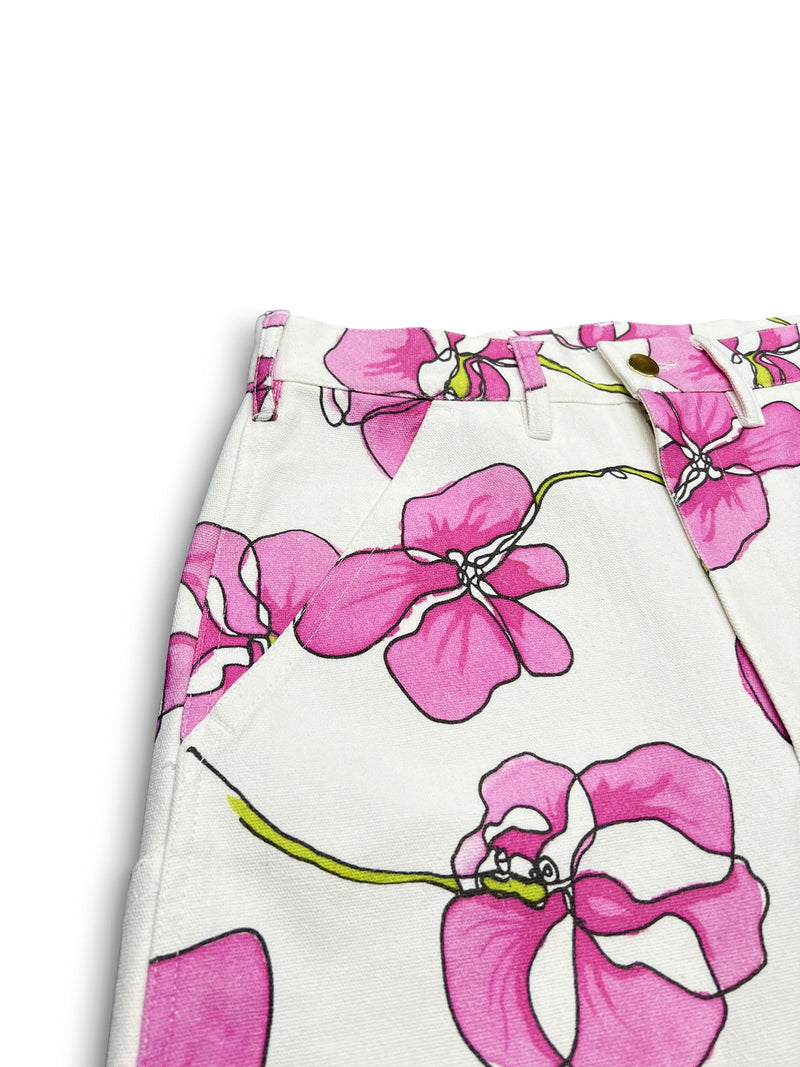 Pink Orchid Canvas Shorts