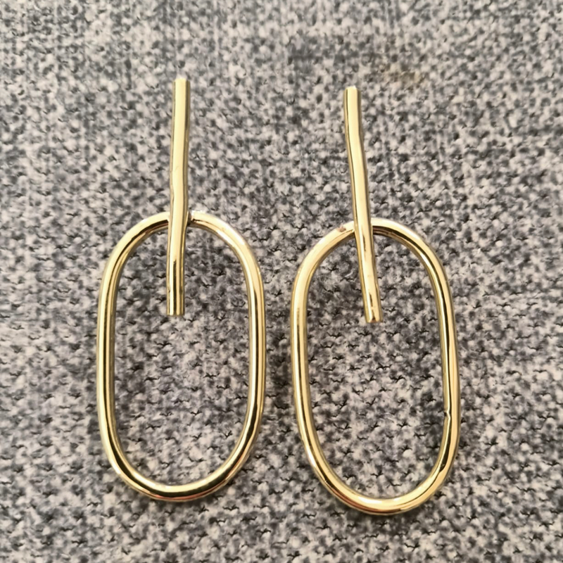 Paddle Stud Drop Earrings