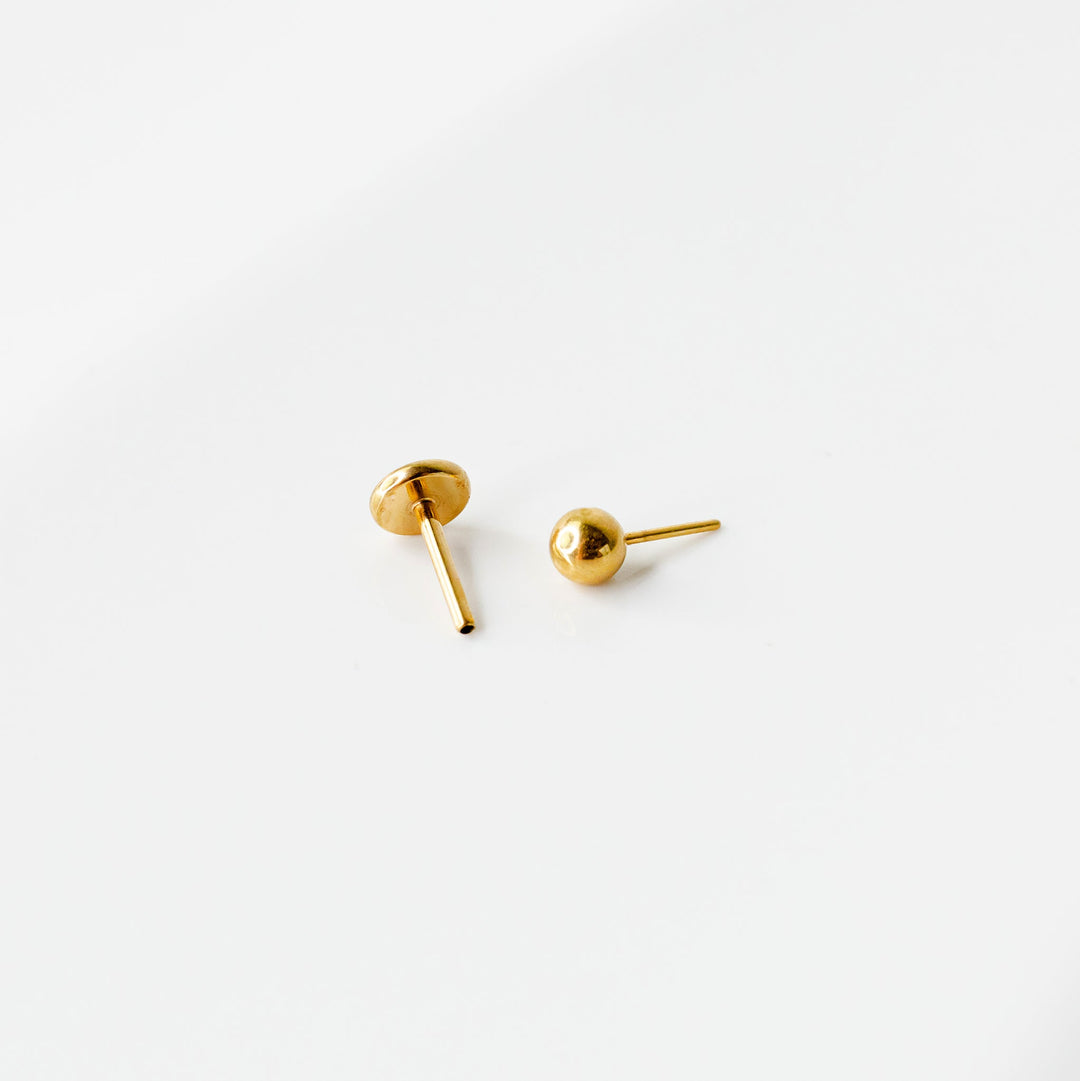 Sphere Flat Back Sleeper Earrings