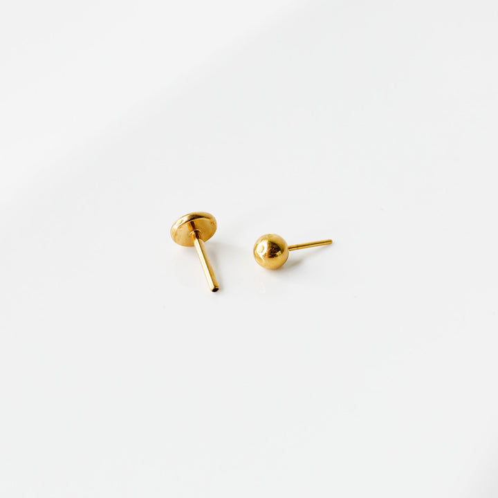 Sphere Flat Back Sleeper Earrings