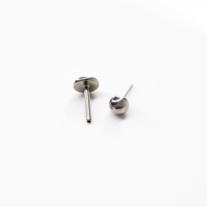 Sphere Flat Back Sleeper Earrings