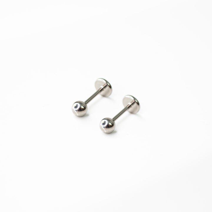 Sphere Flat Back Sleeper Earrings