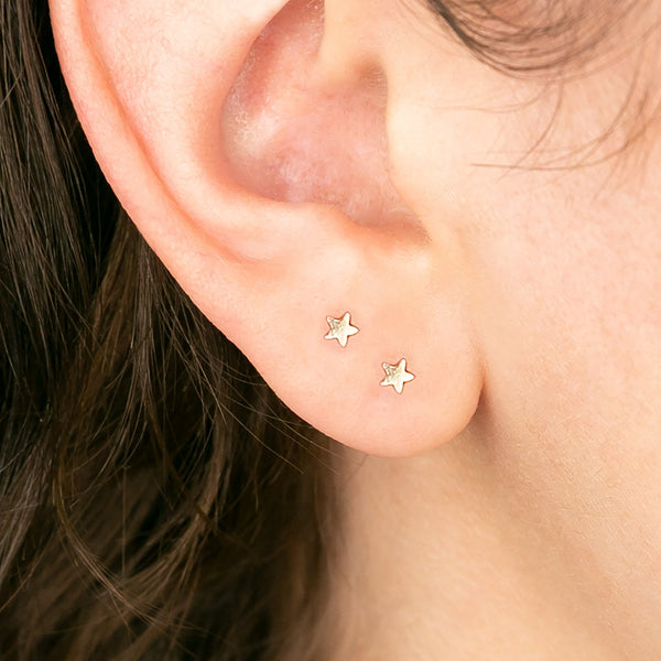 Dainty Star Studs - 14k Gold Fill