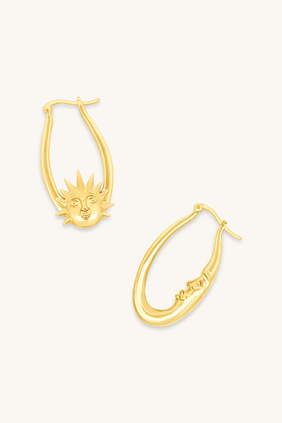 Day & Night Hoop Earrings - Gold