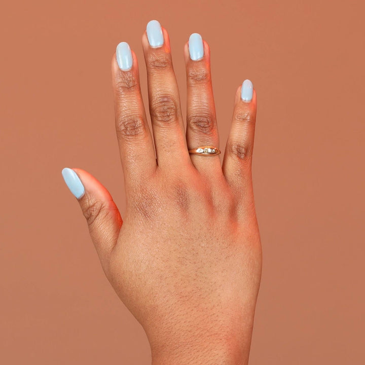 Hand Carved 14k Yellow Gold Kaleidoscope Sapphire Ring - Size 7 - One of a Kind