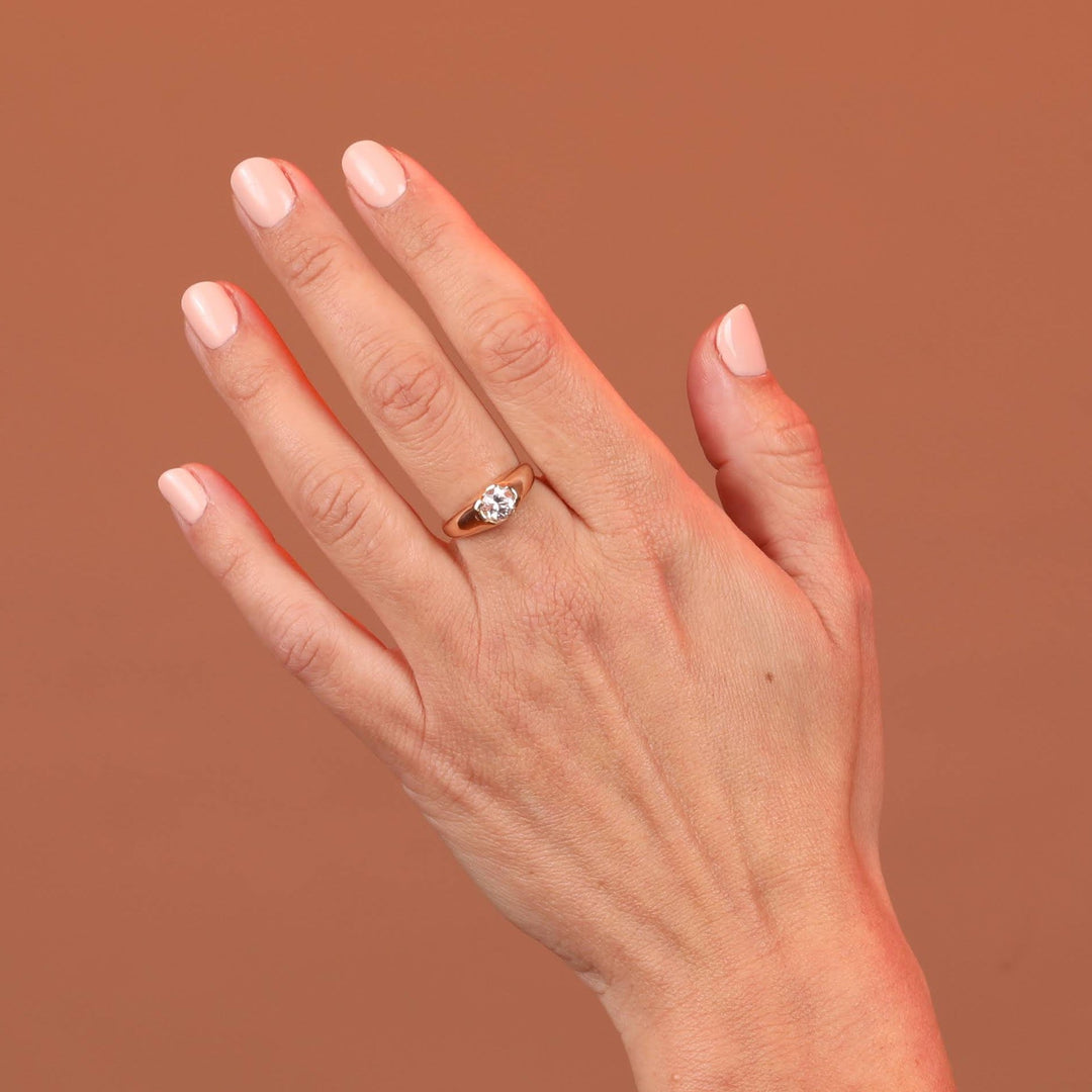 White Sapphire Ring, 5