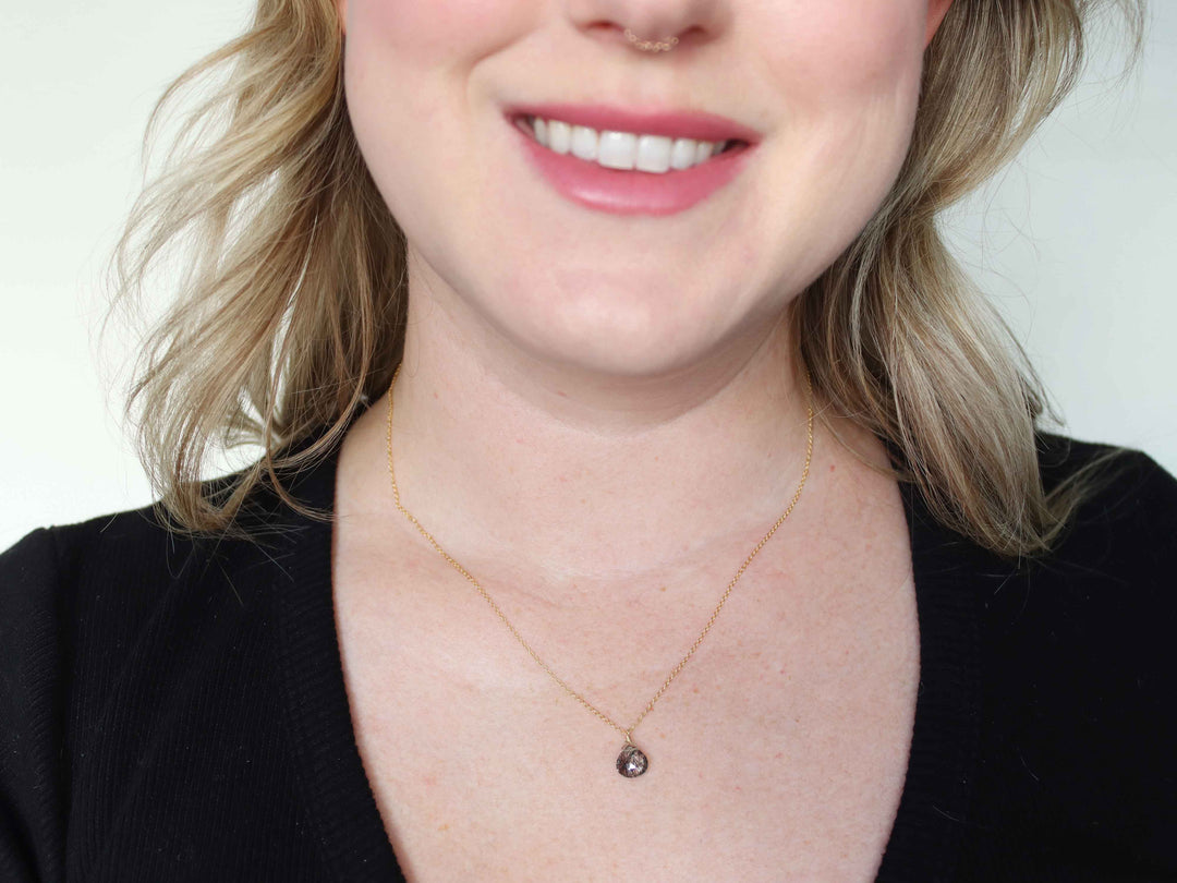 Tourmalinated Quartz Briolette Necklace