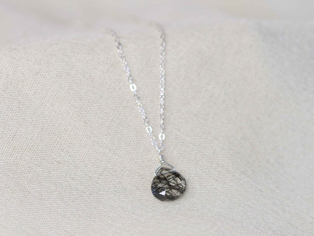 Tourmalinated Quartz Briolette Necklace