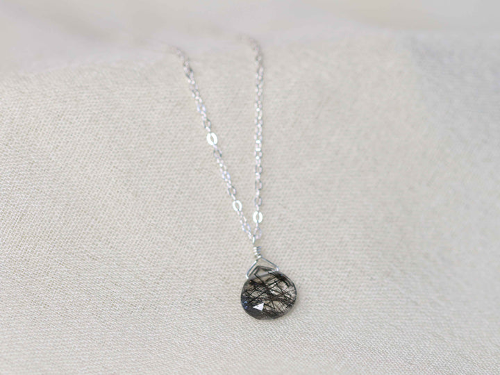 Tourmalinated Quartz Briolette Necklace