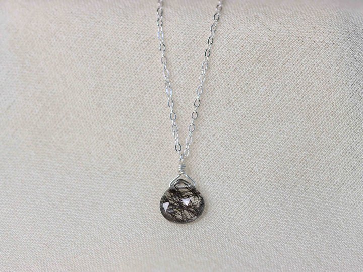 Tourmalinated Quartz Briolette Necklace