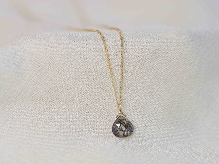 Tourmalinated Quartz Briolette Necklace