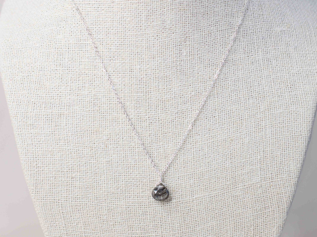 Tourmalinated Quartz Briolette Necklace