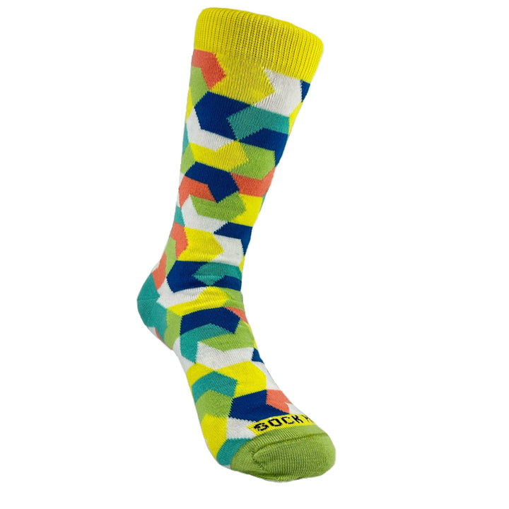 Intricate Geometric Puzzle Socks from the Sock Panda (Adult Small)