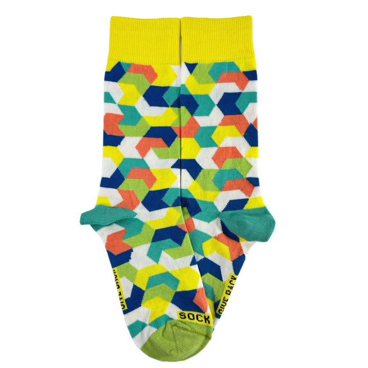 Intricate Geometric Puzzle Socks from the Sock Panda (Adult Small)