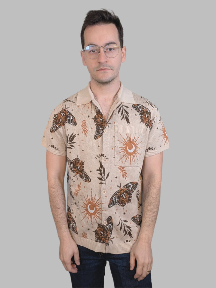 The Celestial Moth Button Up