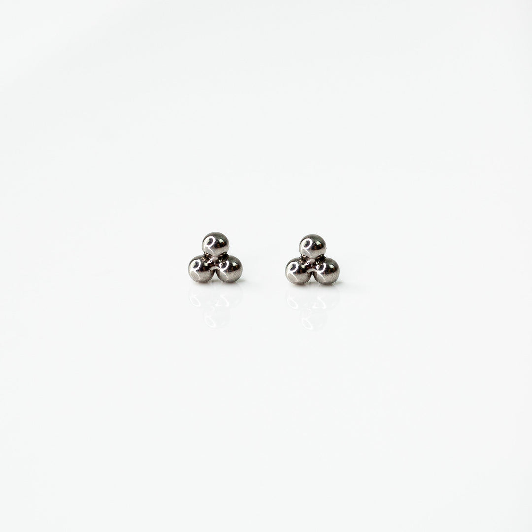 Tiny Trio Flat Back Sleeper Earrings