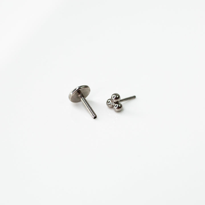 Tiny Trio Flat Back Sleeper Earrings
