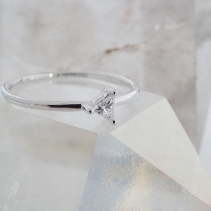 Triangle Solitaire Ring