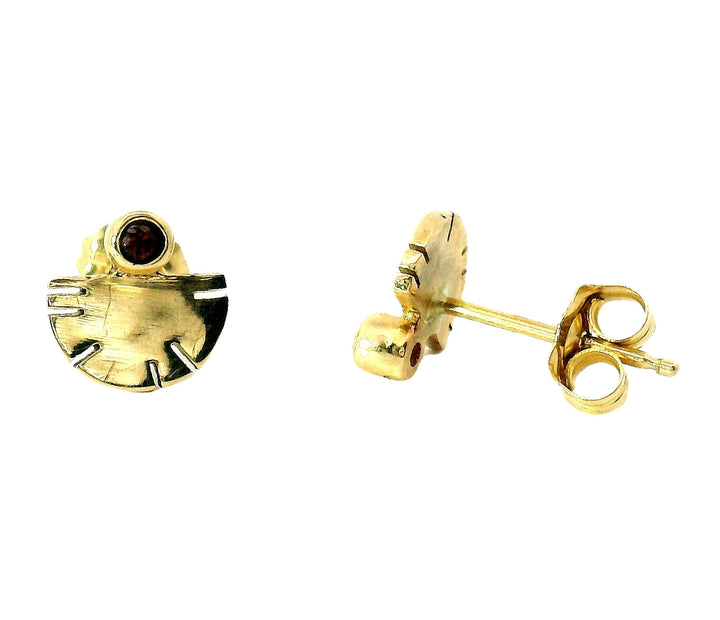 The Aquilla Studs - Red Orange California Sessartine