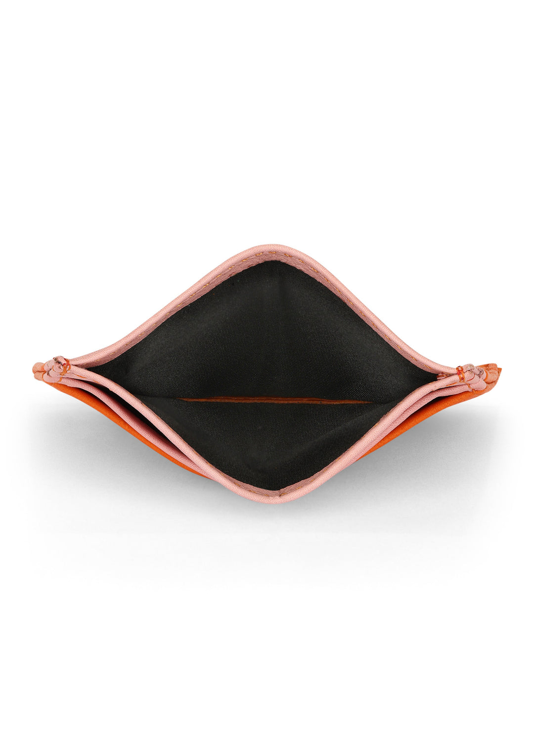 JAGUAR LEATHER CARD HOLDER WALLET // PINK + ORANGE