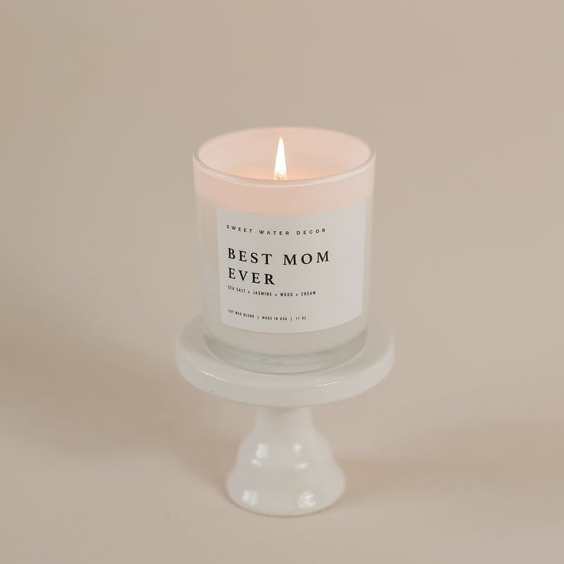 Best Mom Ever! Soy Candle - White Jar - 11 oz