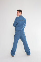 Blue Denim Double Knee Work Pants