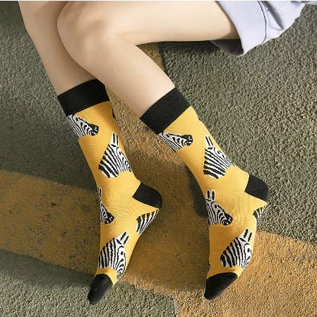 Zebra Face Socks (Adult Medium)