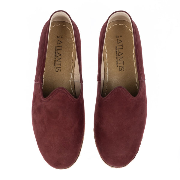 Burgundy Slip On Shoes