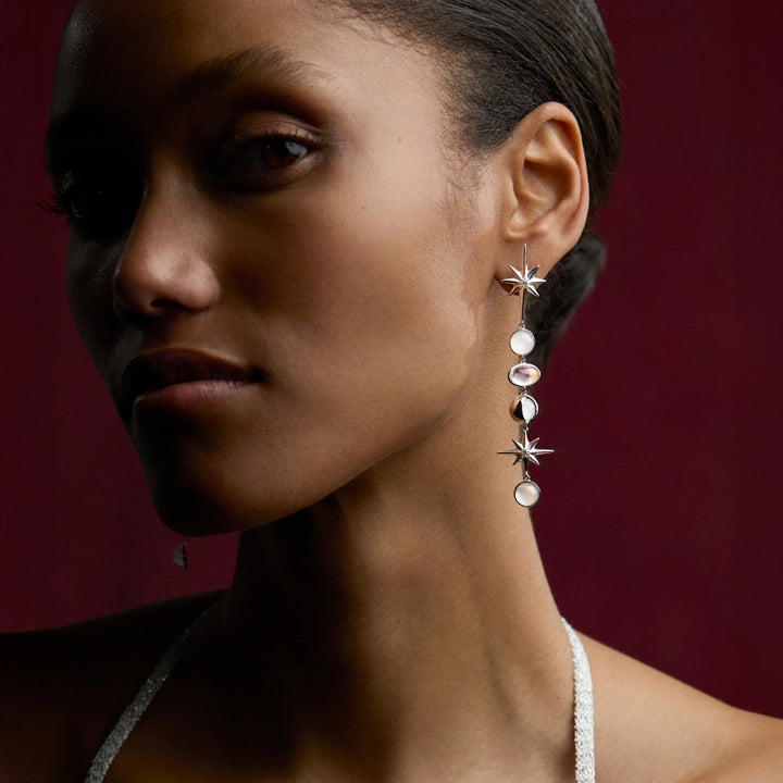 Midnight Reflection Drop Earrings