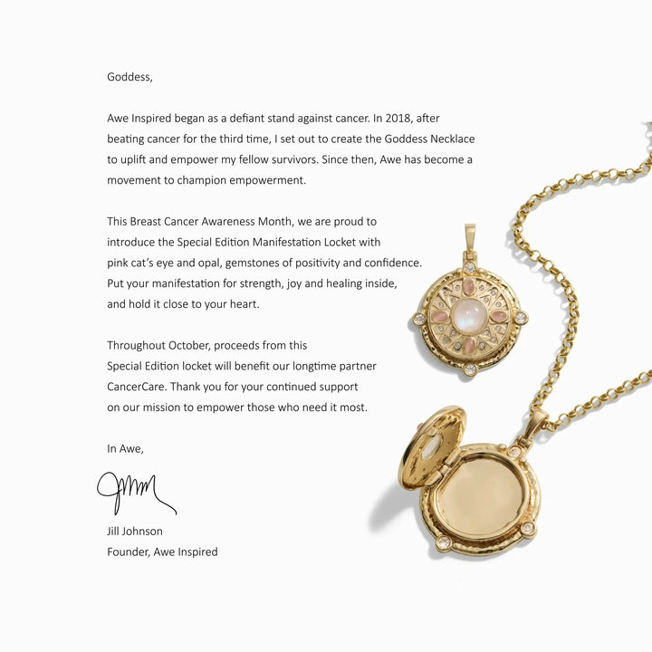 Pink Manifestation Locket Necklace