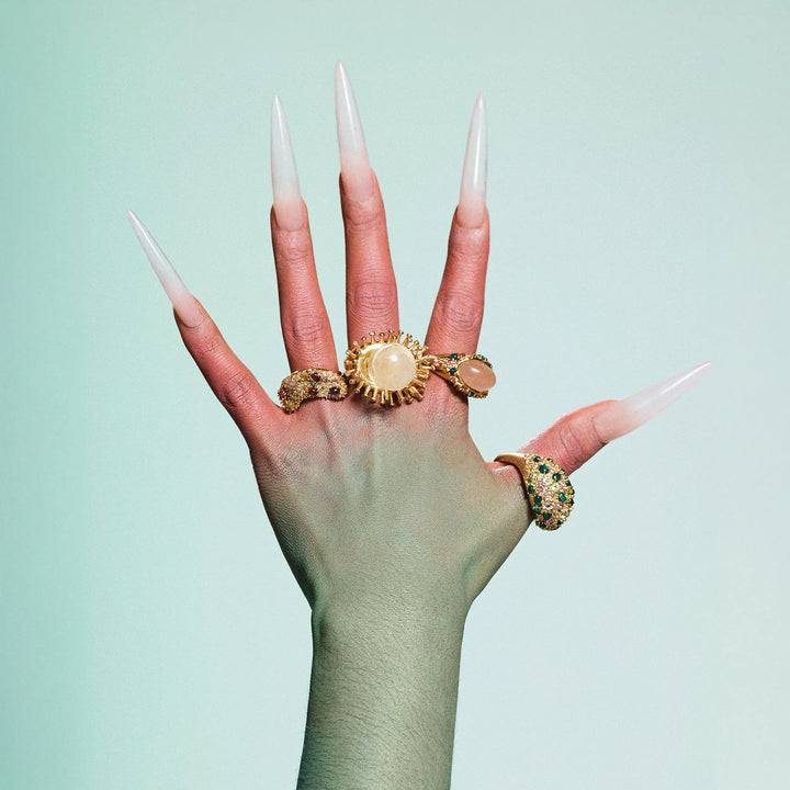Encrusted Wavy Ring