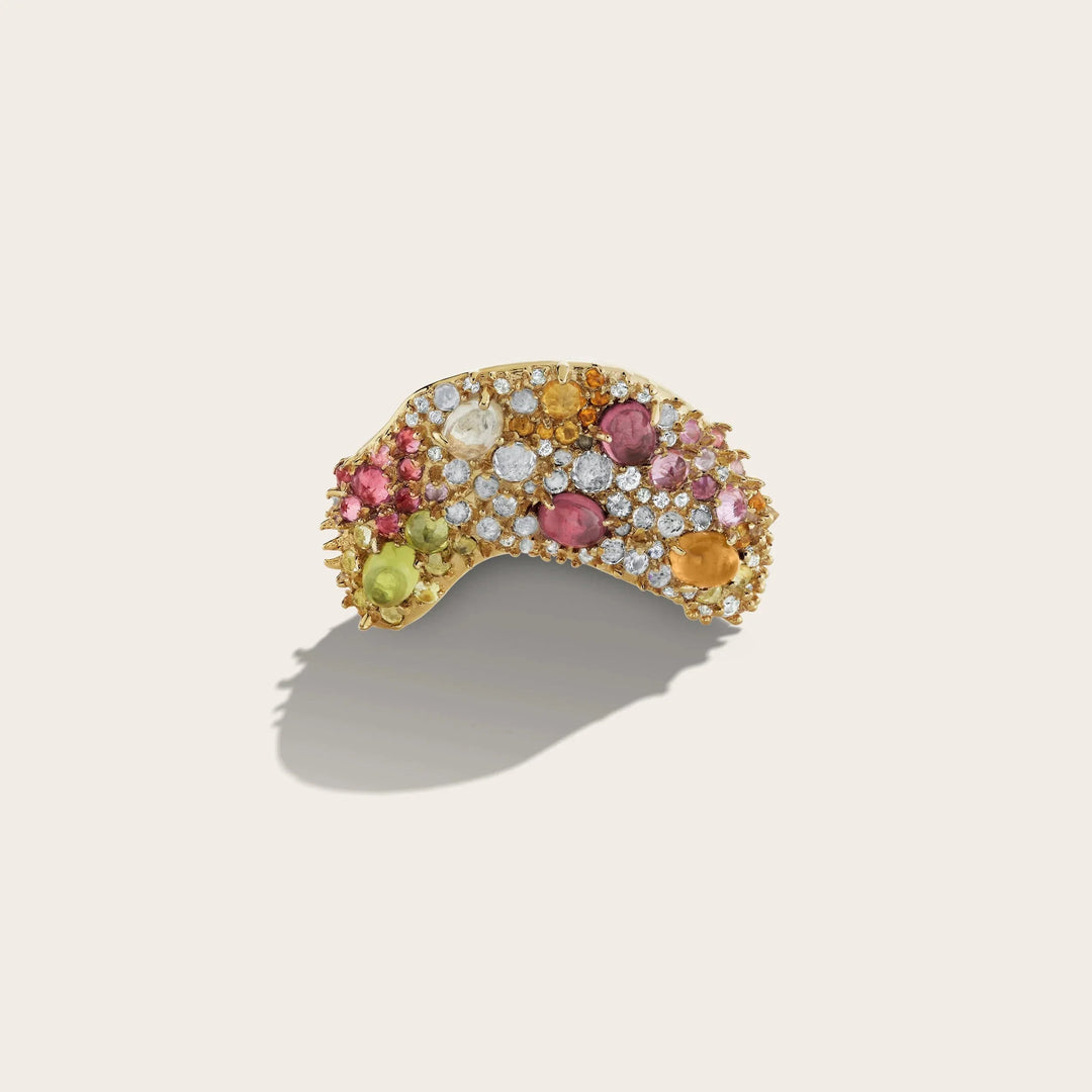 Encrusted Wavy Ring