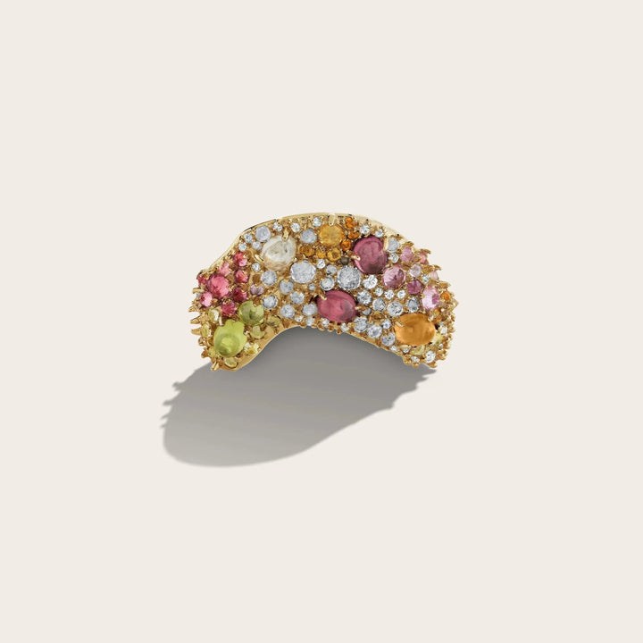 Encrusted Wavy Ring
