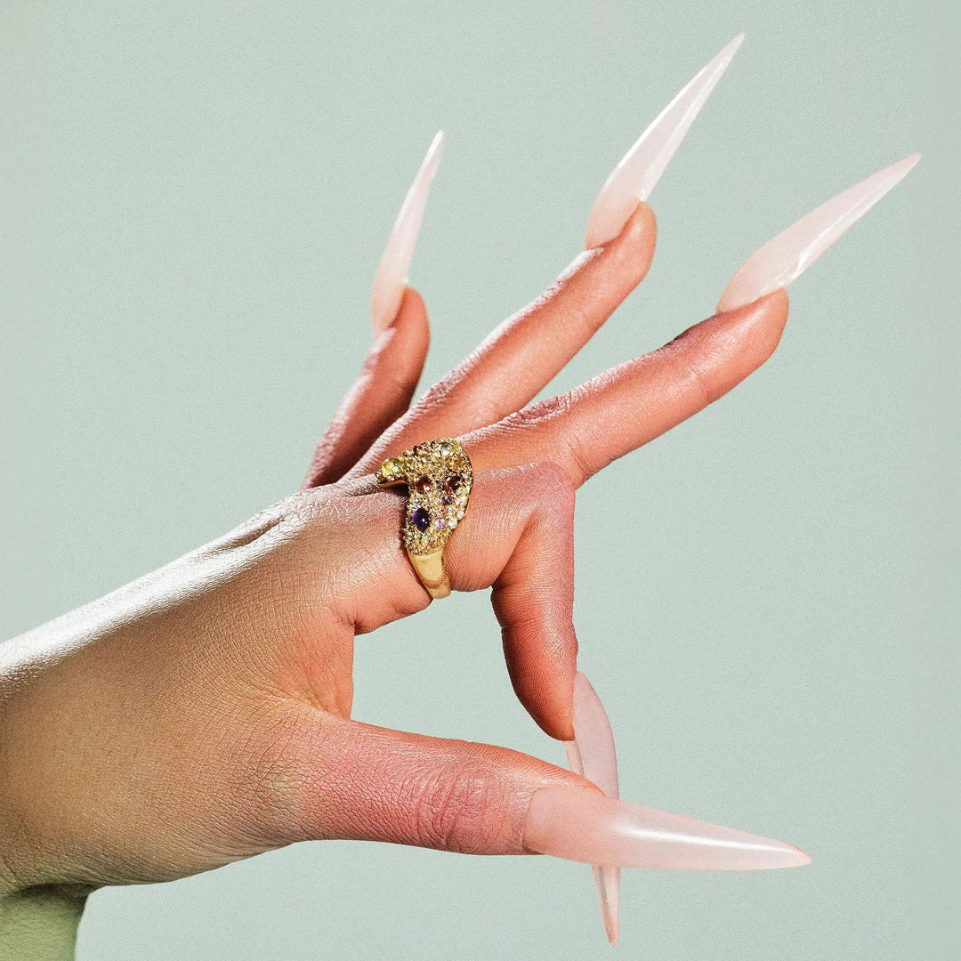 Encrusted Wavy Ring
