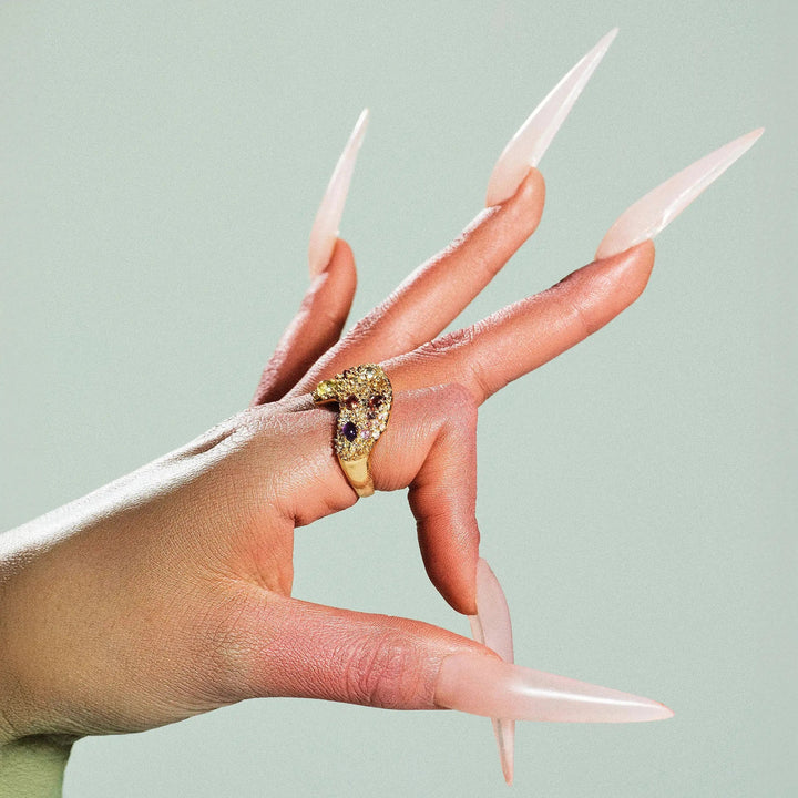 Encrusted Wavy Ring