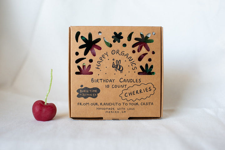 Beeswax Cherry Birthday Candles