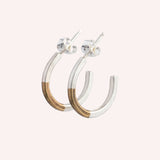 Koa hoop earrings - Mini