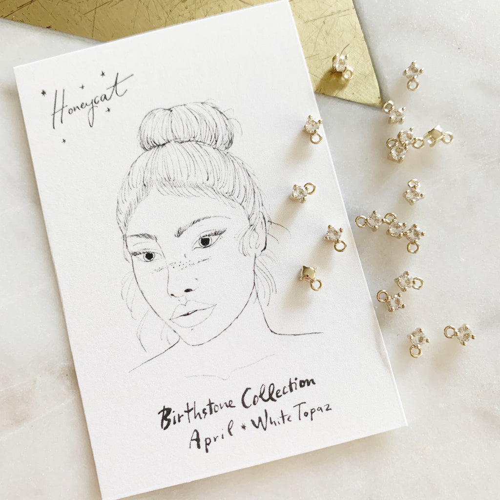 Tiny Birthstone Hoops