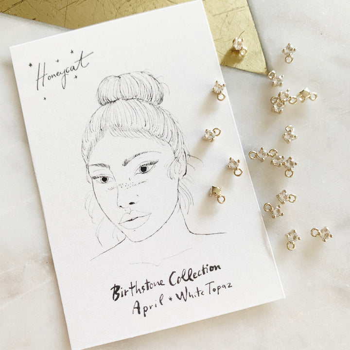 Tiny Birthstone Hoops