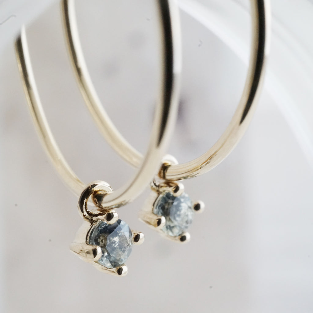 Tiny Birthstone Hoops